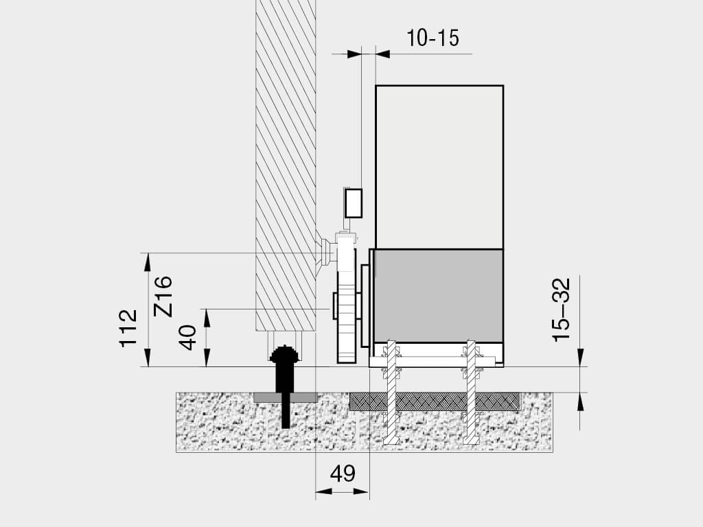 монтаж привода для откатных ворот doorhan sliding-800